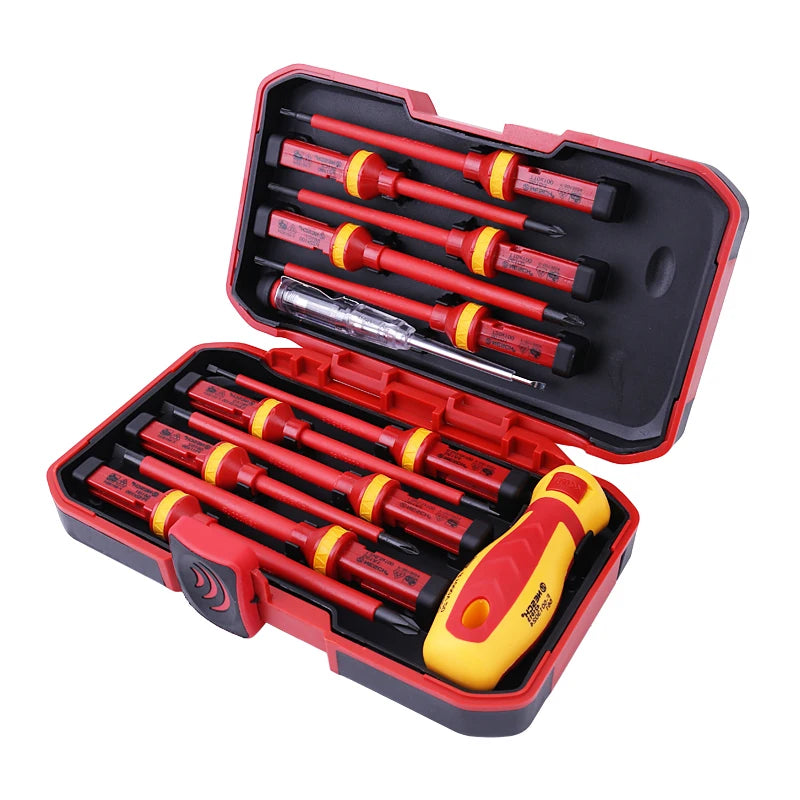 Insulated Screwdriver Set Screw Driver Bit Magnetic Phillips Slotted Torx Screwdrivers Durable Holder For Electrician Hand Tools