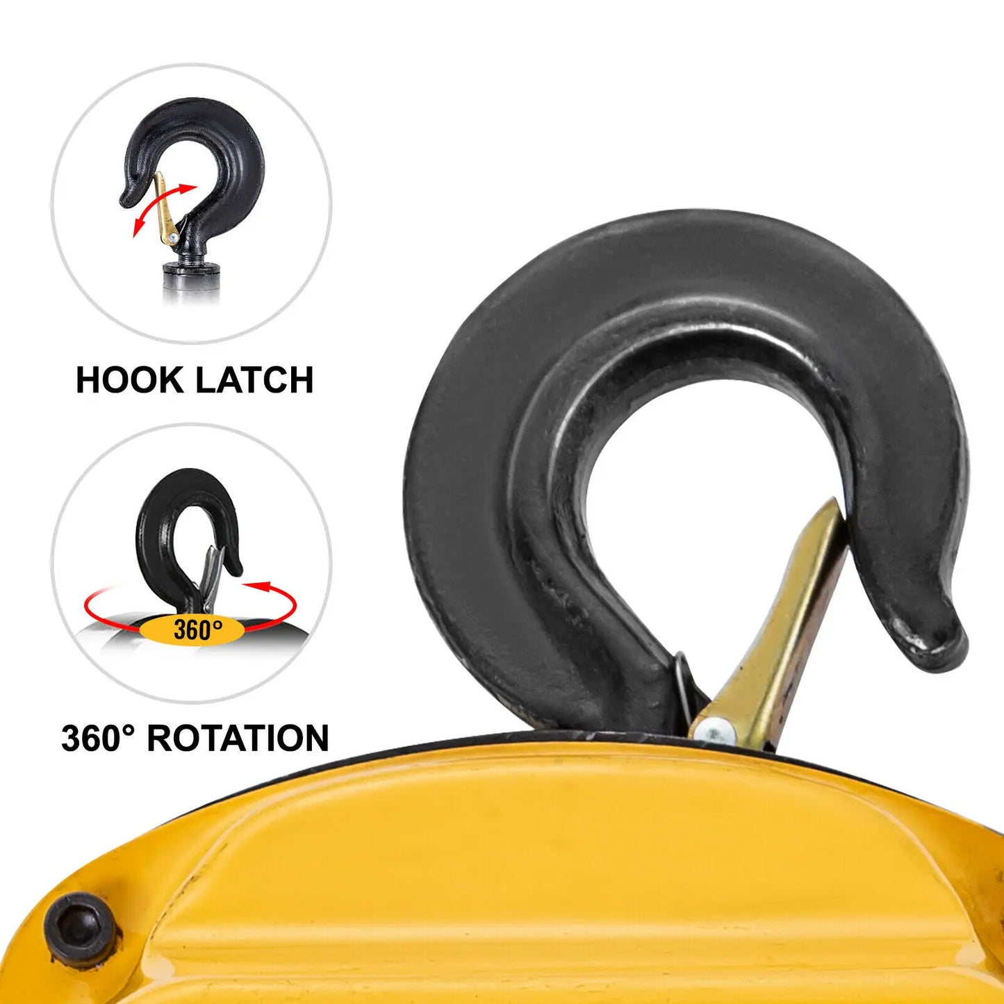 VEVOR 0.5/1/2/3T Chain Hoist Anti-Rust Manual Chain Block 10/20FT 3m/6m with Two Hooks for Lifting Pulling Dragging Construction