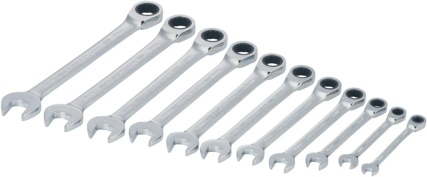 Craftsman Ratcheting Wrench Set, Metric, 11-Piece (CMMT87021)