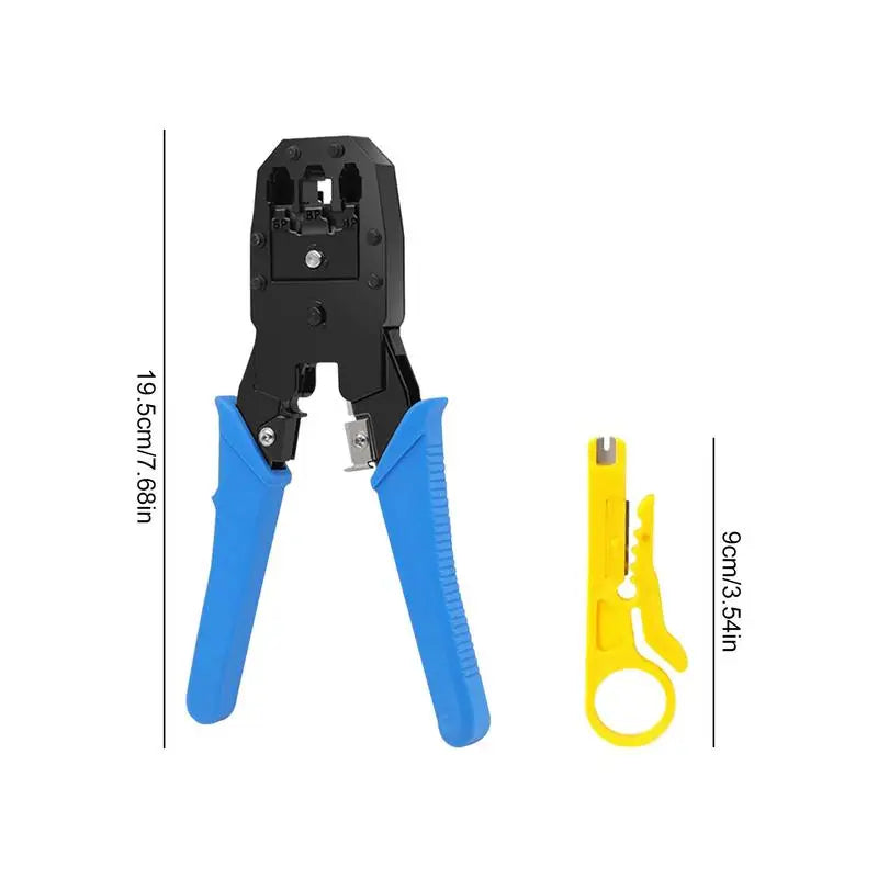 Network Cable Crimper 3-in-1 Ethernet Crimper Wire Cable Stripper Hand Cutting Tools For Rj11/Rj12/Rj45 Telephone Cables And