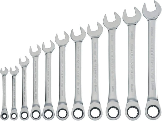 Craftsman Ratcheting Wrench Set, Metric, 11-Piece (CMMT87021)