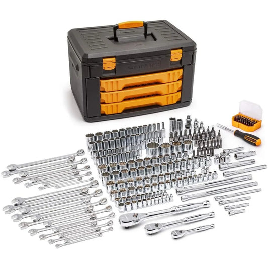 243 Pc. 12 Pt. Mechanics Tool Set in 3 Drawer Storage Box - 80972 GEARWRENCH