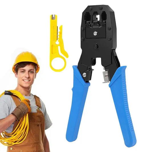 Network Cable Crimper 3-in-1 Ethernet Crimper Wire Cable Stripper Hand Cutting Tools For Rj11/Rj12/Rj45 Telephone Cables And