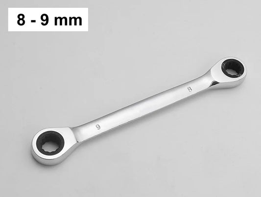 Double Head Ring Ratchet Wrench 8/9/10/11/12/13/14/15/16/17/18/19mm Chrome Vanadium Steel Ratchet Spanner Set Auto Repair Tools